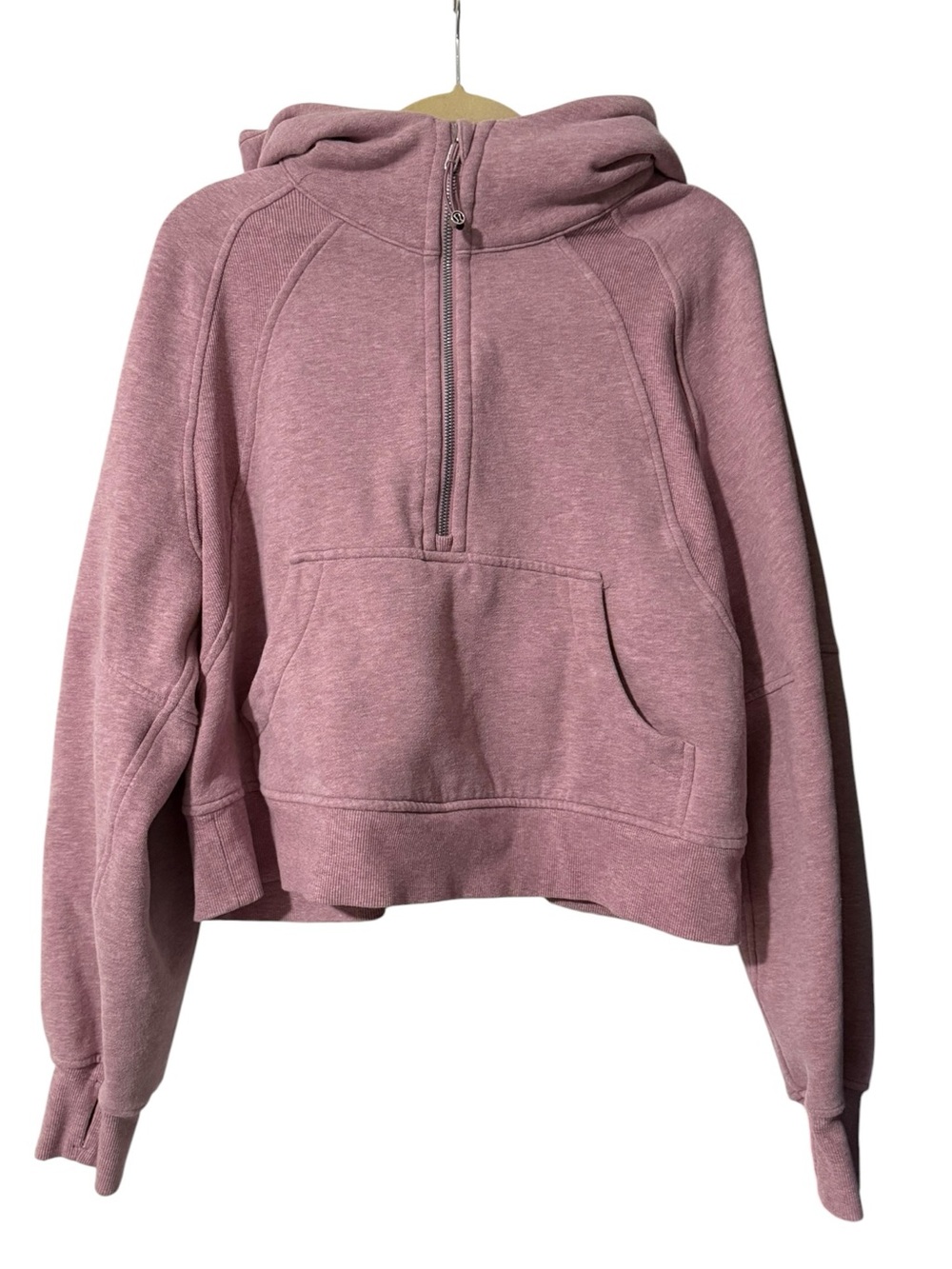 Lululemon Scuba Oversized Half-Zip Hoodie – Heathered Pink Taupe – M/L